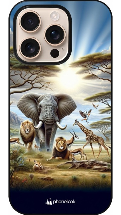 Coque iPhone 16 Pro - Vie sauvage africaine