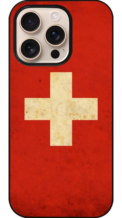 Coque iPhone 16 Pro - Vintage Flag SWISS