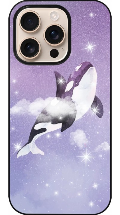 Coque iPhone 16 Pro - Whale in sparking stars