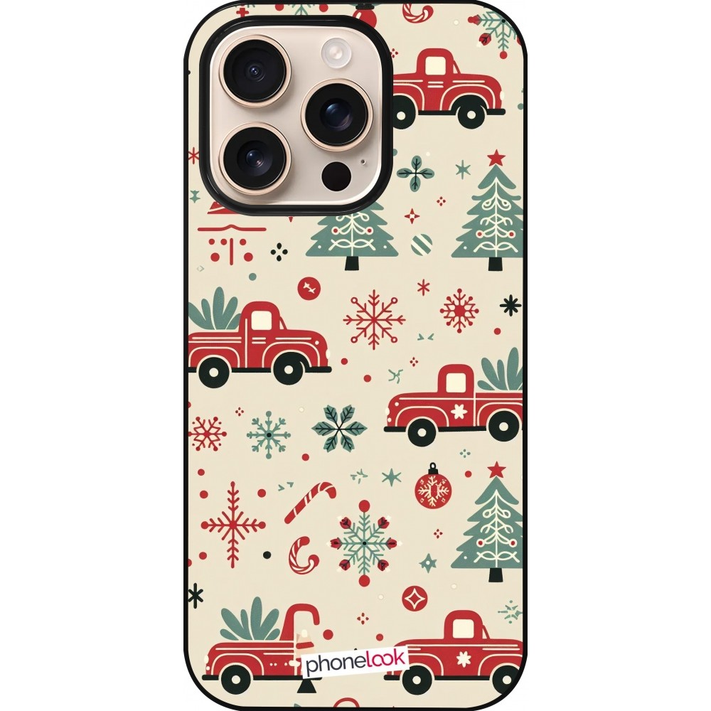 Coque iPhone 16 Pro - Noël 2024 Camion Sapin