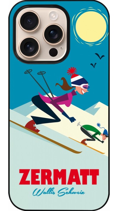 Coque iPhone 16 Pro - Zermatt Ski Downhill