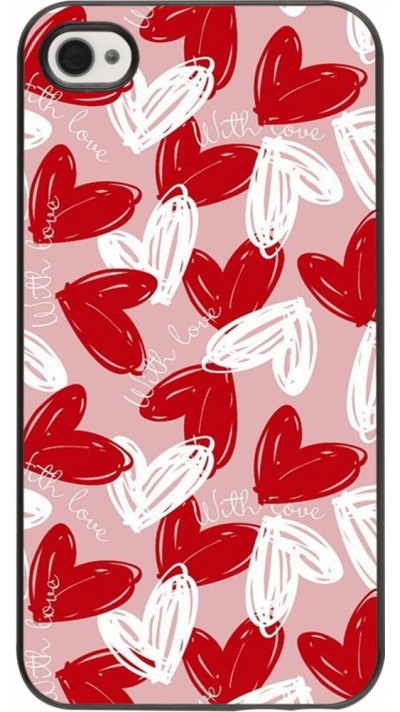 Coque iPhone 4/4s - Valentine 2024 with love heart