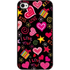 Coque iPhone 4/4s - Valentine 2023 love symbols