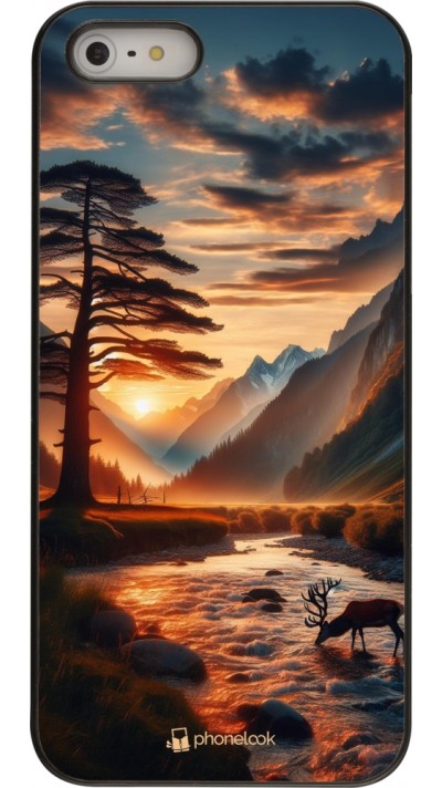 Coque iPhone 5/5s / SE (2016) - Valley Sunset Deer Tree