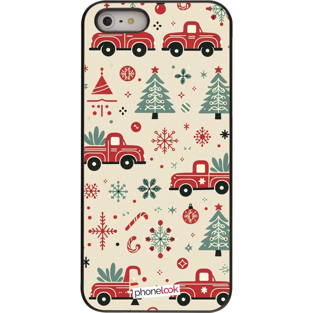 Coque iPhone 5/5s / SE (2016) - Noël 2024 Camion Sapin