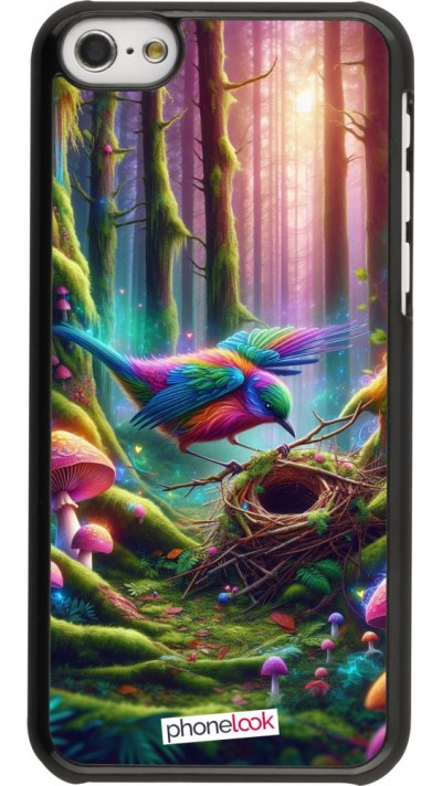 iPhone 5c Case Hülle - Vogel Nest Wald