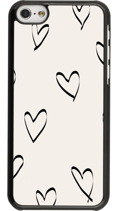 iPhone 5c Case Hülle - Valentine 2023 minimalist hearts