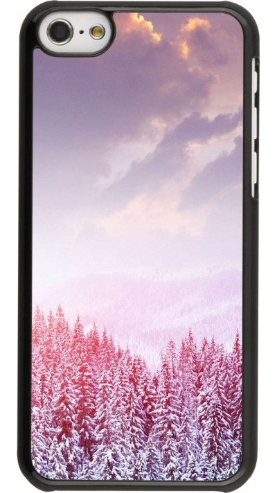 iPhone 5c Case Hülle - Winter 22 Pink Forest