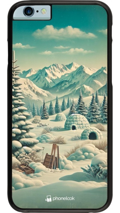 Coque iPhone 6/6s - Vintage Snowy Mountain Igloo