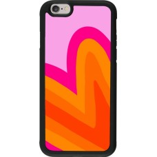 iPhone 6/6s Case Hülle - Silikon schwarz Valentine 2024 heart gradient