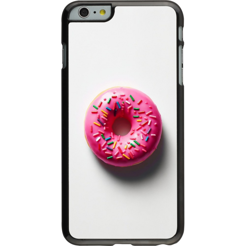 Coque iPhone 6 Plus / 6s Plus - Weißer Hintergrund, pinker Donut