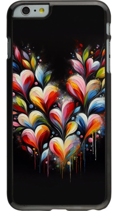 Coque iPhone 6 Plus / 6s Plus - Valentine 2024 Coeur Noir Abstrait