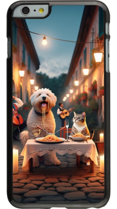 Coque iPhone 6 Plus / 6s Plus - Valentine 2024 Dog & Cat Candlelight