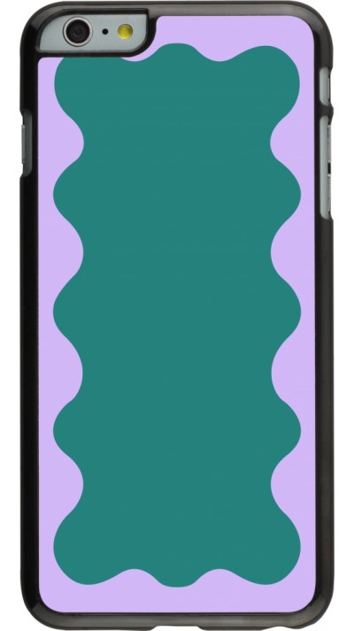 Coque iPhone 6 Plus / 6s Plus - Wavy Rectangle Green Purple