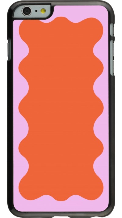 Coque iPhone 6 Plus / 6s Plus - Wavy Rectangle Orange Pink