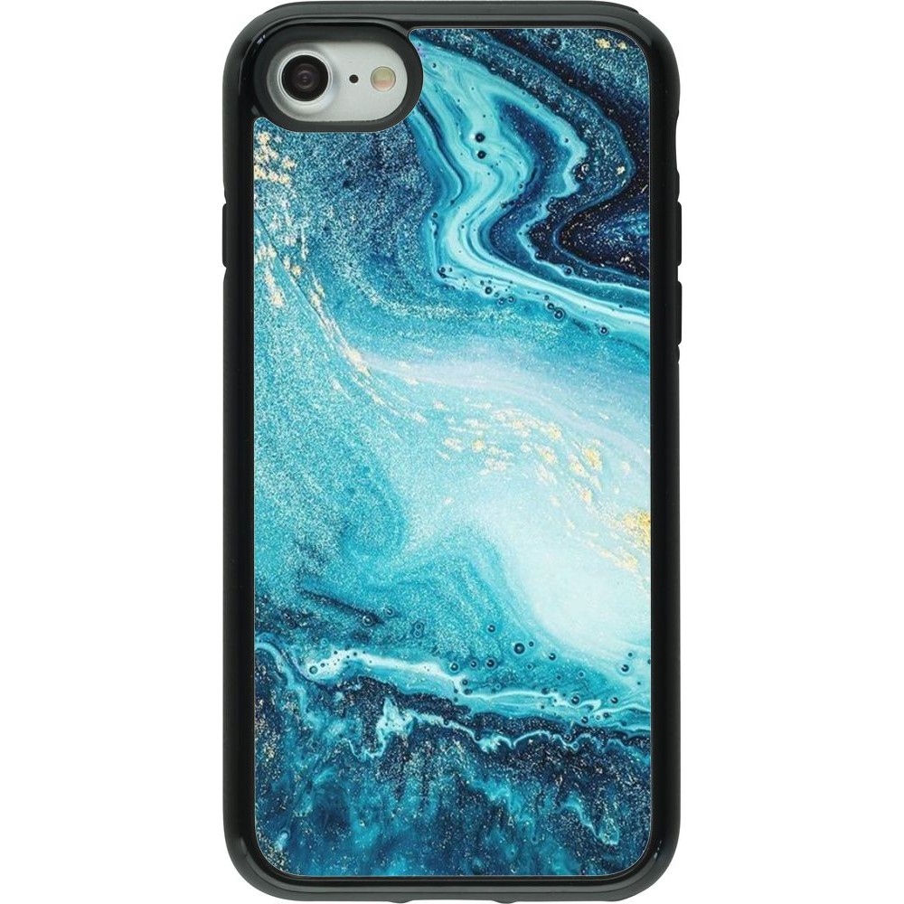 Coque iPhone 7 / 8 / SE (2020, 2022) - Hybrid Armor noir Sea Foam Blue