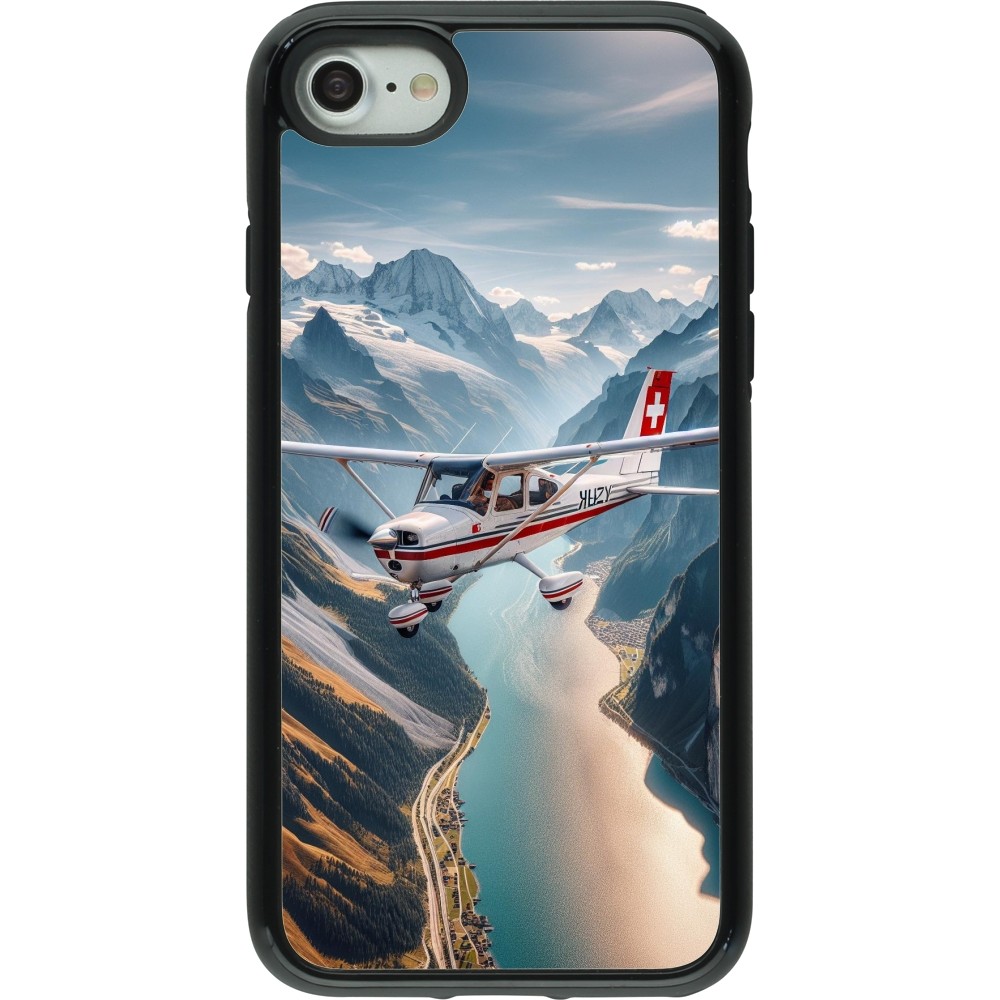 iPhone 7 / 8 / SE (2020, 2022) Case Hülle - Hybrid Armor schwarz Schweizer Alpenflug