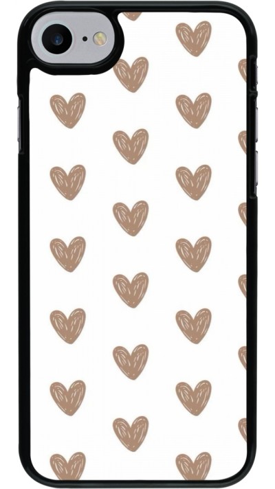 Coque iPhone 7 / 8 / SE (2020, 2022) - Autumn 2024 brown hearts