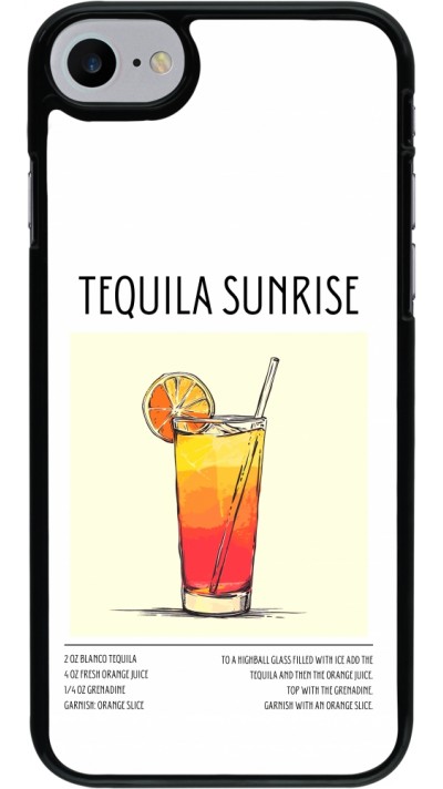 Coque iPhone 7 / 8 / SE (2020, 2022) - Cocktail recette Tequila Sunrise