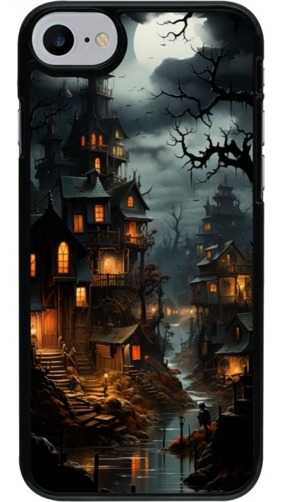 Coque iPhone 7 / 8 / SE (2020, 2022) - Halloween 2024 scary town