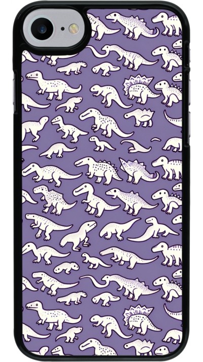 Coque iPhone 7 / 8 / SE (2020, 2022) - Mini dino pattern violet