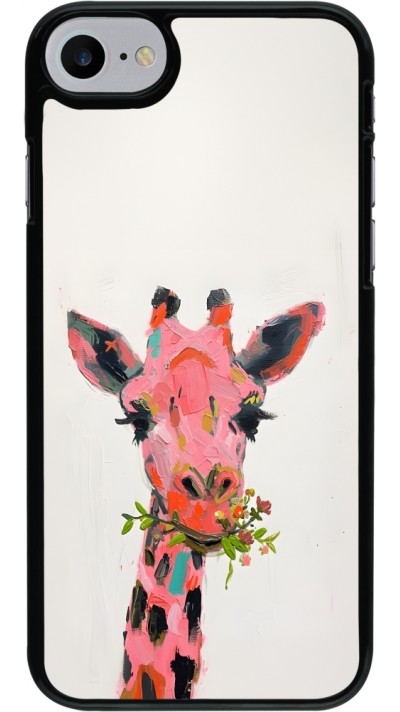 Coque iPhone 7 / 8 / SE (2020, 2022) - Pink Girafe Paint