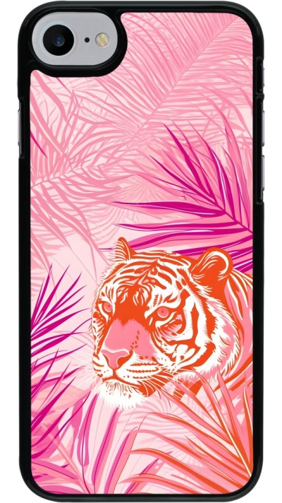 iPhone 7 / 8 / SE (2020, 2022) Case Hülle - Tiger Palmen rosa