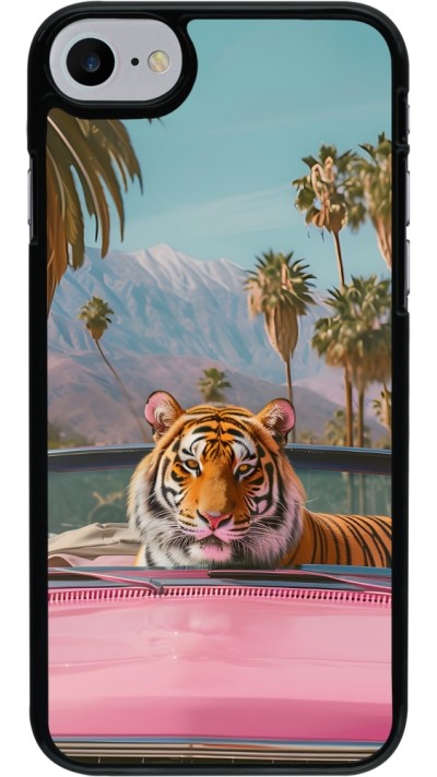 iPhone 7 / 8 / SE (2020, 2022) Case Hülle - Tiger Auto rosa