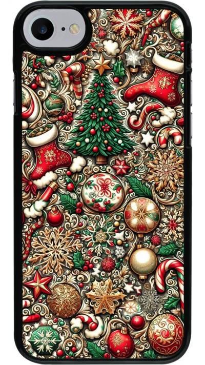 Coque iPhone 7 / 8 / SE (2020, 2022) - Noël 2023 micro pattern