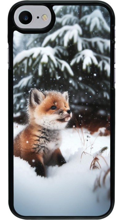 Coque iPhone 7 / 8 / SE (2020, 2022) - Noël 2023 Renardeau sapin