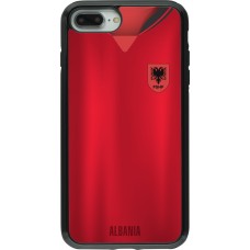 Coque iPhone 7 Plus / 8 Plus - Hybrid Armor noir Maillot de football Albanie personnalisable