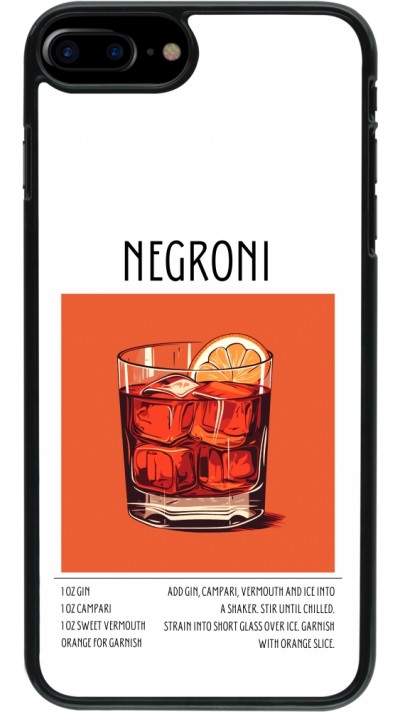 Coque iPhone 7 Plus / 8 Plus - Cocktail recette Negroni