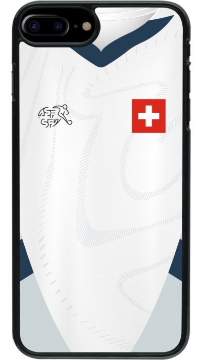 Coque iPhone 7 Plus / 8 Plus - Maillot de football Suisse Extérieur personnalisable