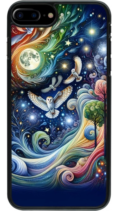 Coque iPhone 7 Plus / 8 Plus - hibou volant floral