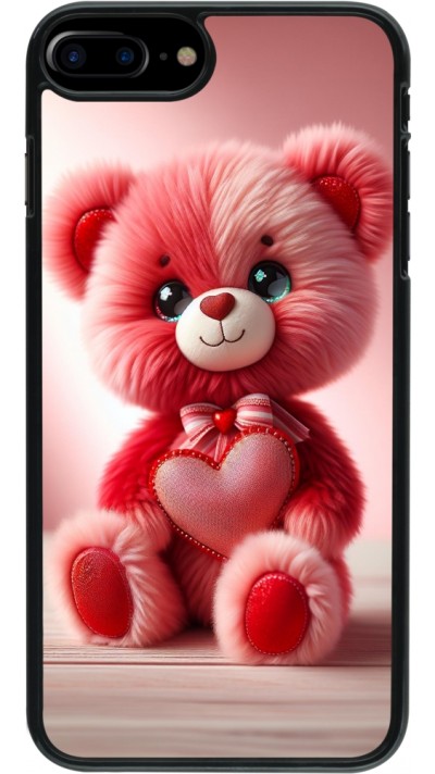 Coque iPhone 7 Plus / 8 Plus - Valentine 2024 Ourson rose