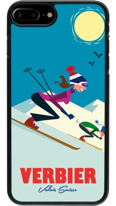 Coque iPhone 7 Plus / 8 Plus - Verbier Ski Downhill