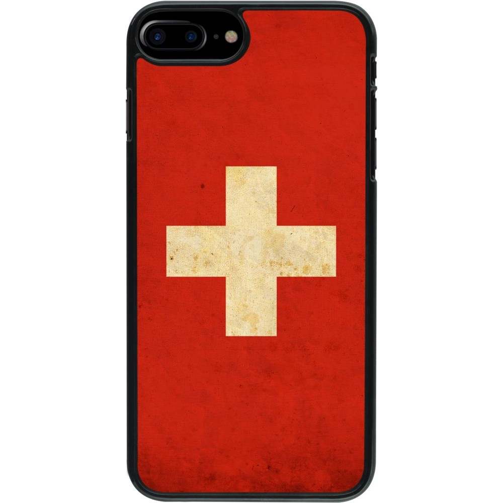 Coque iPhone 7 Plus / 8 Plus - Vintage Flag SWISS