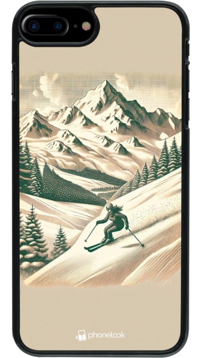 Coque iPhone 7 Plus / 8 Plus - Vintage Ski Mountain