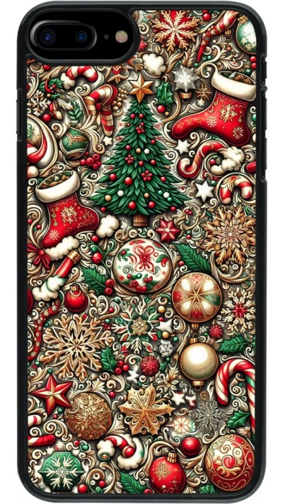 Coque iPhone 7 Plus / 8 Plus - Noël 2023 micro pattern