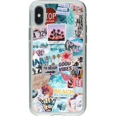 Coque iPhone X / Xs - Gel transparent Summer 20 collage