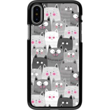 Coque iPhone X / Xs - Chats gris troupeau