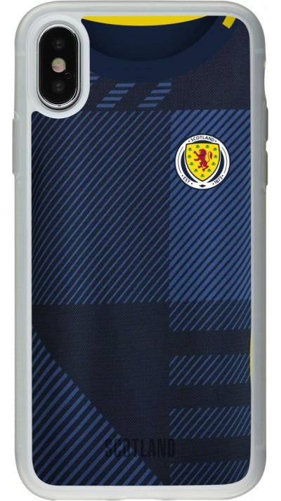iPhone X / Xs Case Hülle - Silikon transparent Schottland personalisierbares Fussballtrikot
