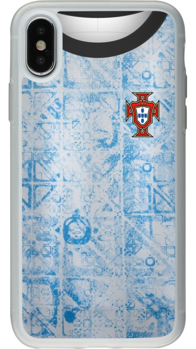 iPhone X / Xs Case Hülle - Silikon transparent Portugal Away personalisierbares Fussballtrikot