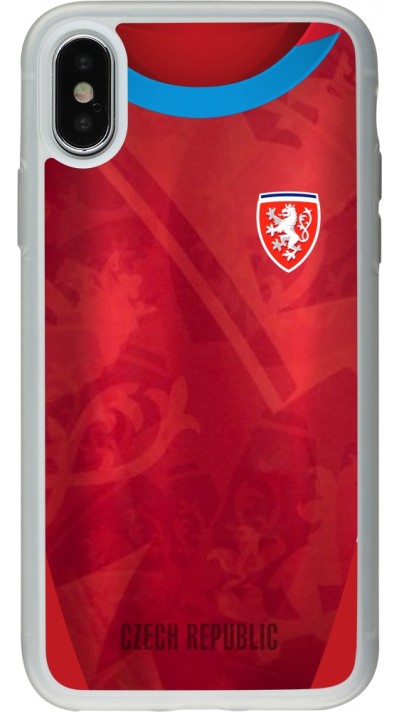 iPhone X / Xs Case Hülle - Silikon transparent Tschechische Republik personalisierbares Fussballtrikot
