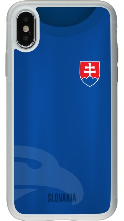 iPhone X / Xs Case Hülle - Silikon transparent Fussballtrikot Slowakei