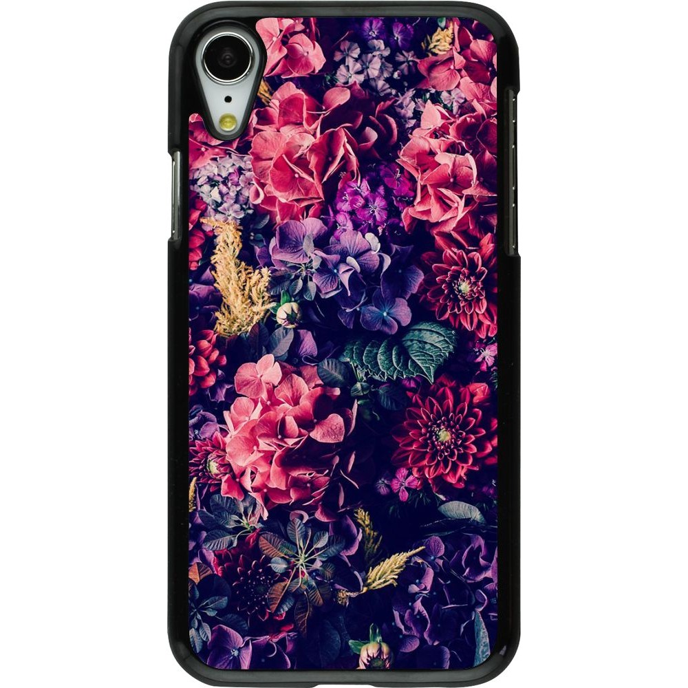 Coque iPhone XR - Flowers Dark