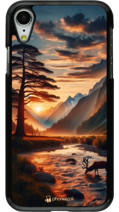 Coque iPhone XR - Valley Sunset Deer Tree