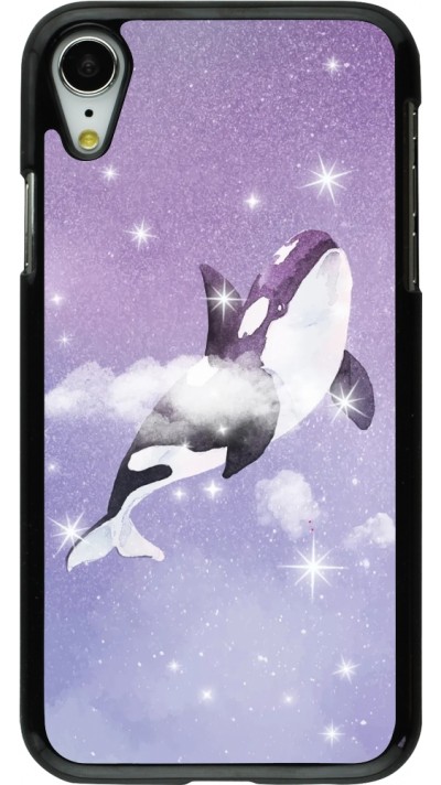 Coque iPhone XR - Whale in sparking stars