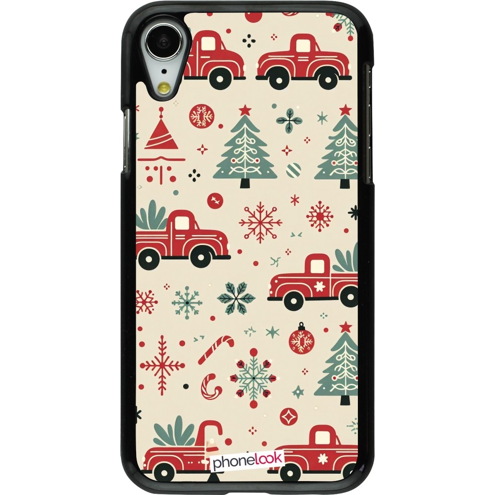 Coque iPhone XR - Noël 2024 Camion Sapin