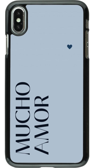 Coque iPhone Xs Max - Valentine 2024 mucho amor azul